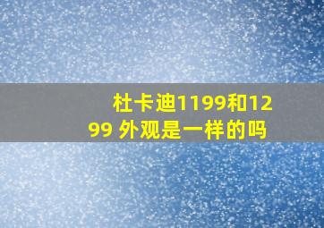 杜卡迪1199和1299 外观是一样的吗